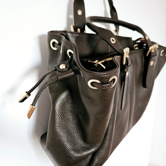 🇮🇹Sac a main 100% Cuir  Daim Chocolat verapelle🇮🇹 The genuine leather neuf - photo numéro 2