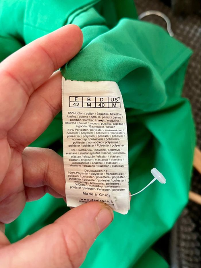 Mini jupe verte vintage les 3 suisses 42 - photo numéro 3
