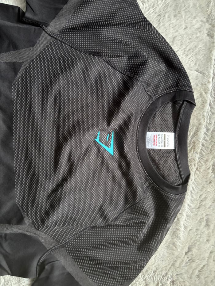 Gymshark seamless onyx 5 gris/noir - taille L - photo numéro 2