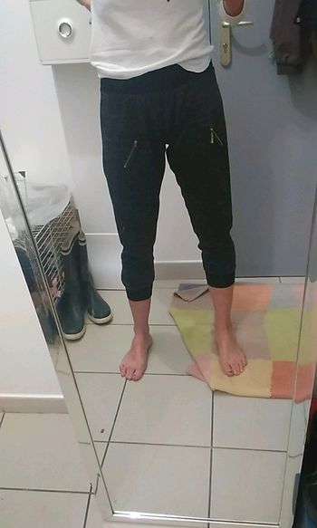 Pantacourt gris noir femme taille 36   11