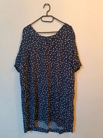 Robe Bleue à pois blanc