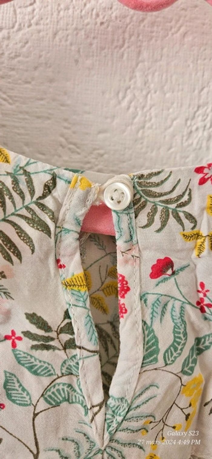 Ensemble jupe en jean et blouse fleurie 6/8A tao - photo numéro 8