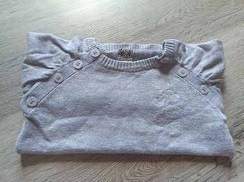 Pull gris avec motif a paillettes fille taille 2 ans - tape a l'oeil