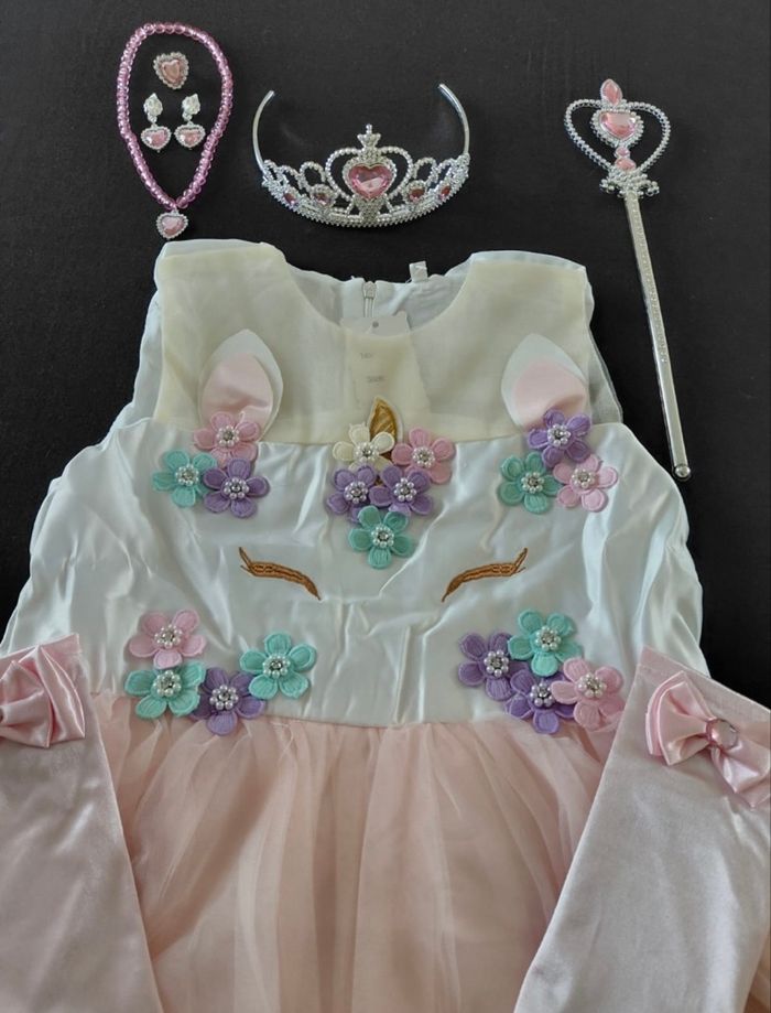 Déguisement licorne rose et accessoires 4-7ans - photo numéro 2