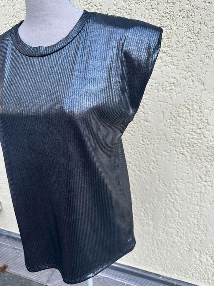 🌸 T-shirt argenté brillant - chic et tendance 🌸 - photo numéro 4