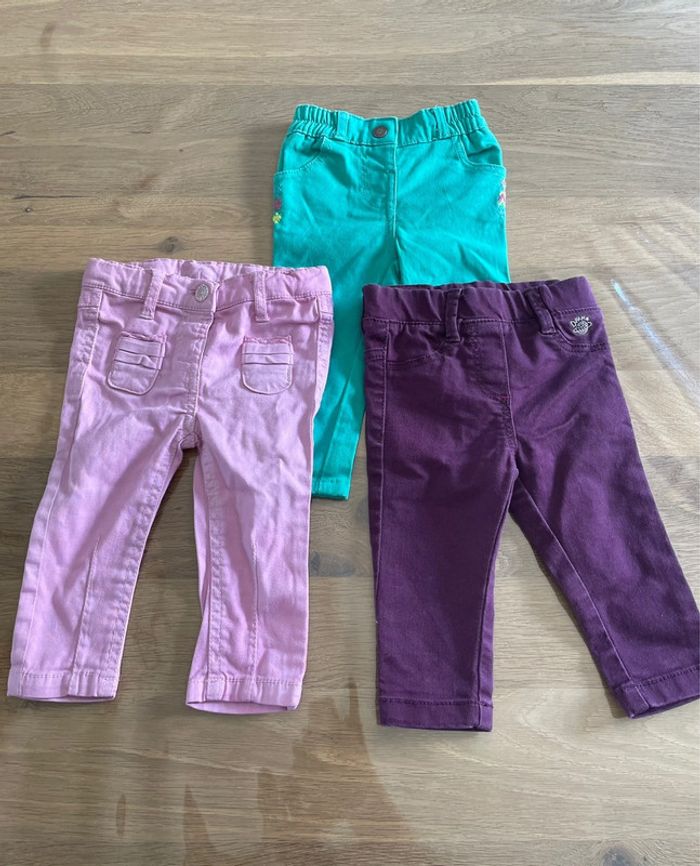 Lot de 3 pantalons 6 mois - photo numéro 2