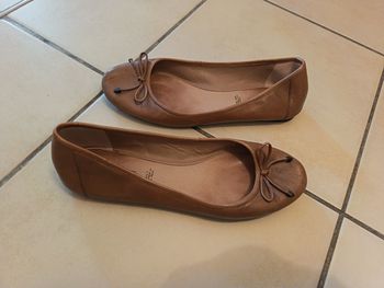 Ballerines marrons cuir T40