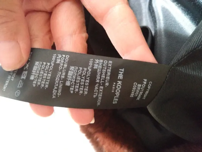 Manteau The Kooples fausse fourrure marron – T40, mi-long, chaud & neuf - photo numéro 7