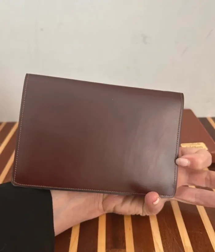 Collon portefeuille en cuir lisse marron neuf - photo numéro 2