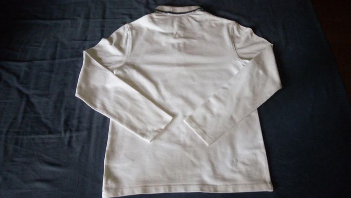 Polo blanc manches longues - photo numéro 2