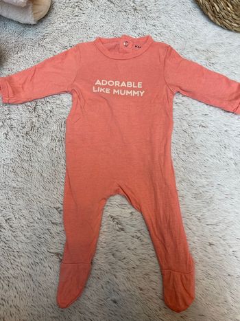 Pyjama en coton corail - Kiabi - Taille 1 mois 