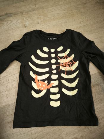 Tee shirt squelette 98cm