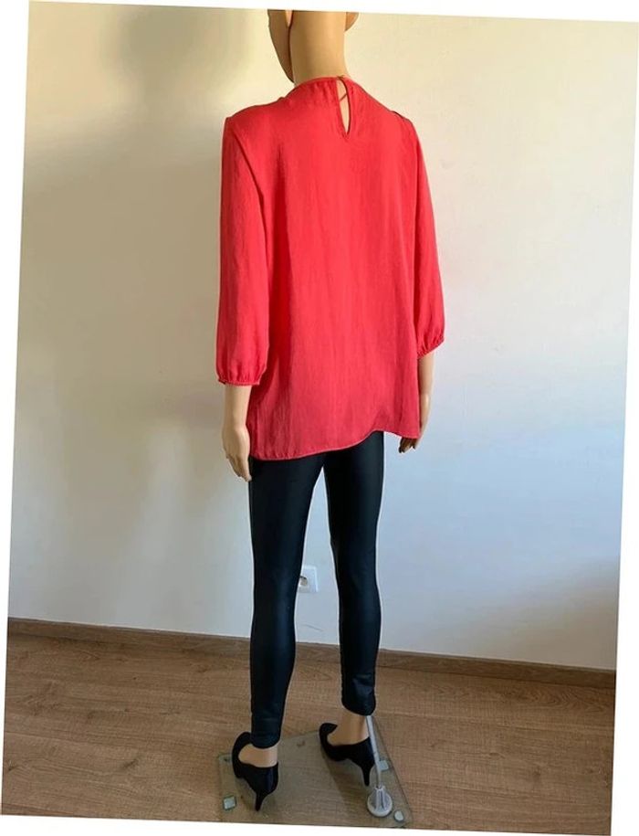 Blouse rose corail avec manches 3/4 Esprit taille 38 jamais portée - photo numéro 10