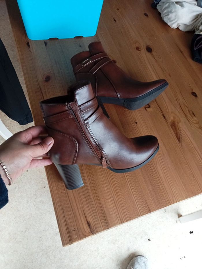 Bottines marron femme 38