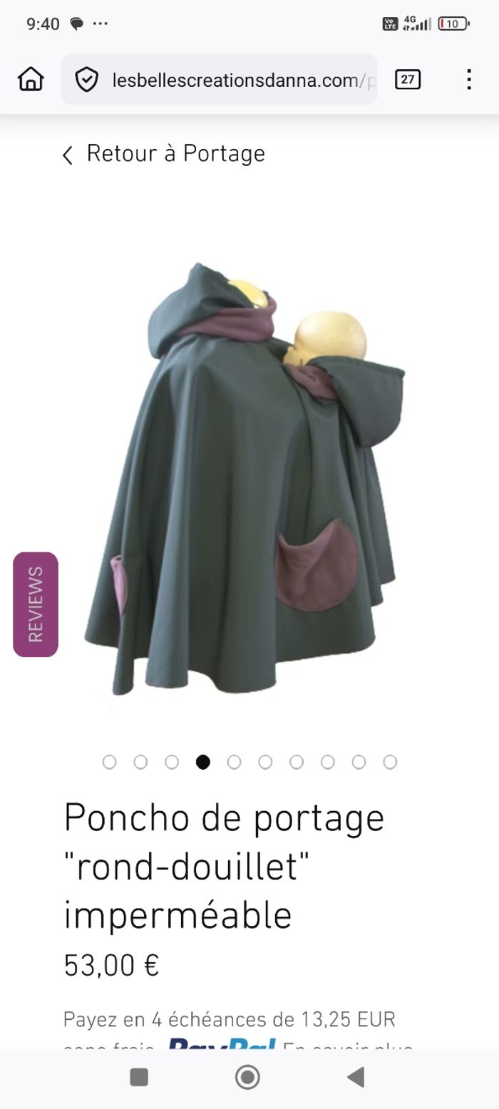 Poncho de portage "les belles créations d'Anna" - photo numéro 4