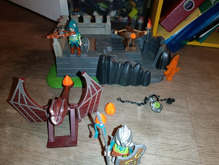 Lot playmobil dragon vert