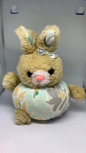 Peluche doudou lapin boule vintage 18 cm