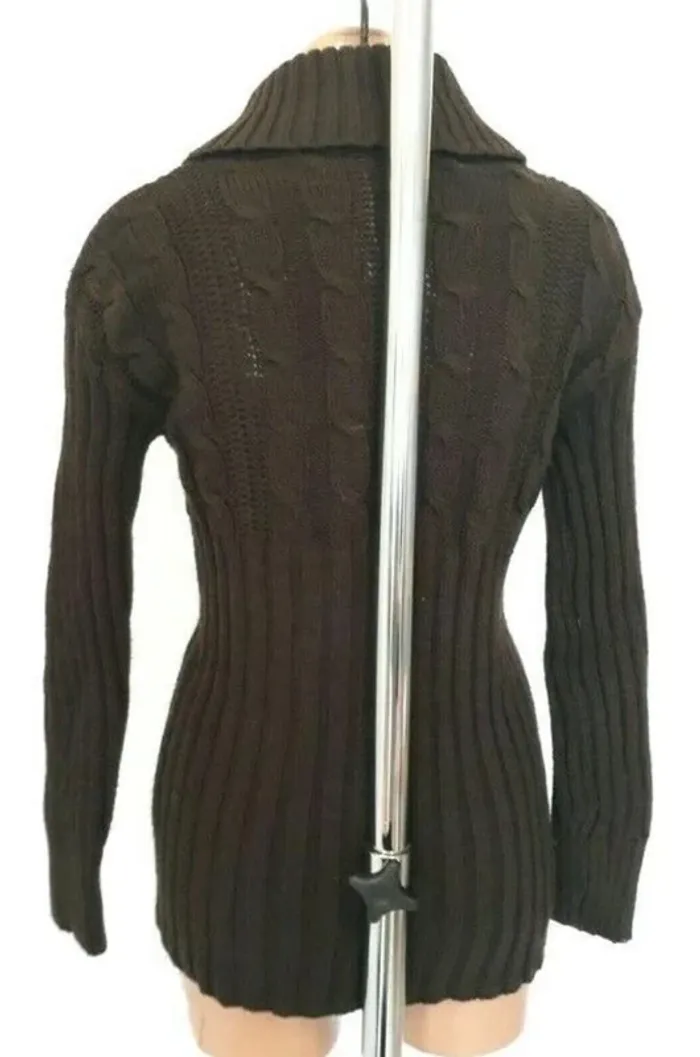 Beau pull marron taille unique 36/38 col roulé - photo numéro 4