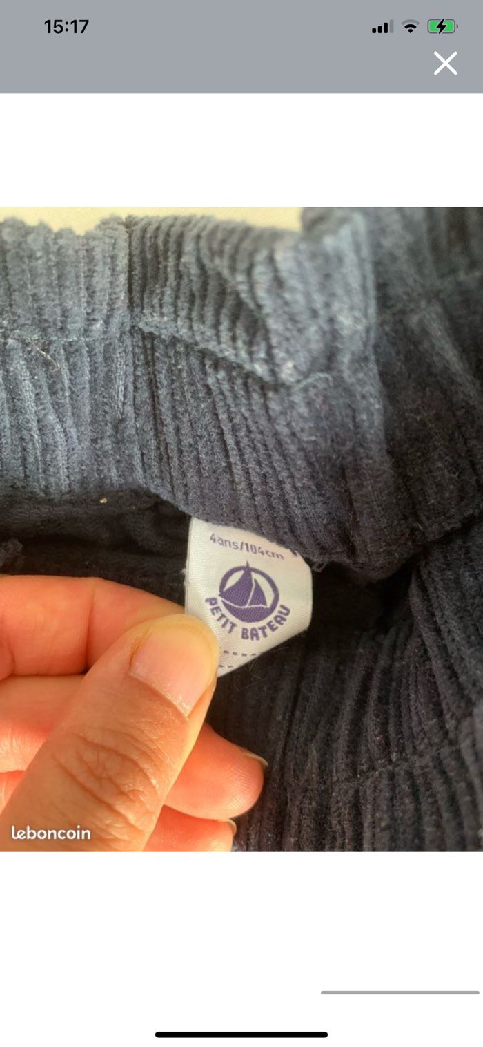 Short velours petit bateau 4 ans - photo numéro 3