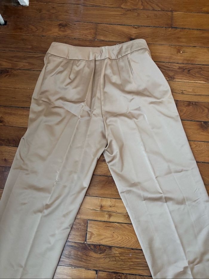 Pantalon beige doré effet satiné marque 1,2,3 - photo numéro 5