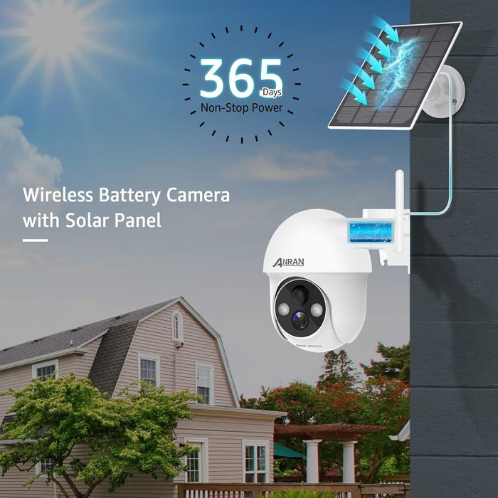 Caméra sécurité ANRAN Wi-Fi avec panneau solaire – HD & sans fil - photo numéro 3