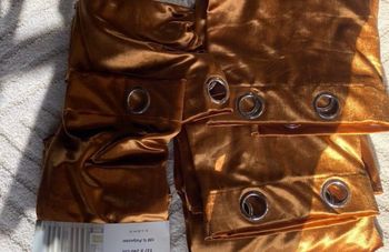 Lot de 4 Rideau en velours doré, 
