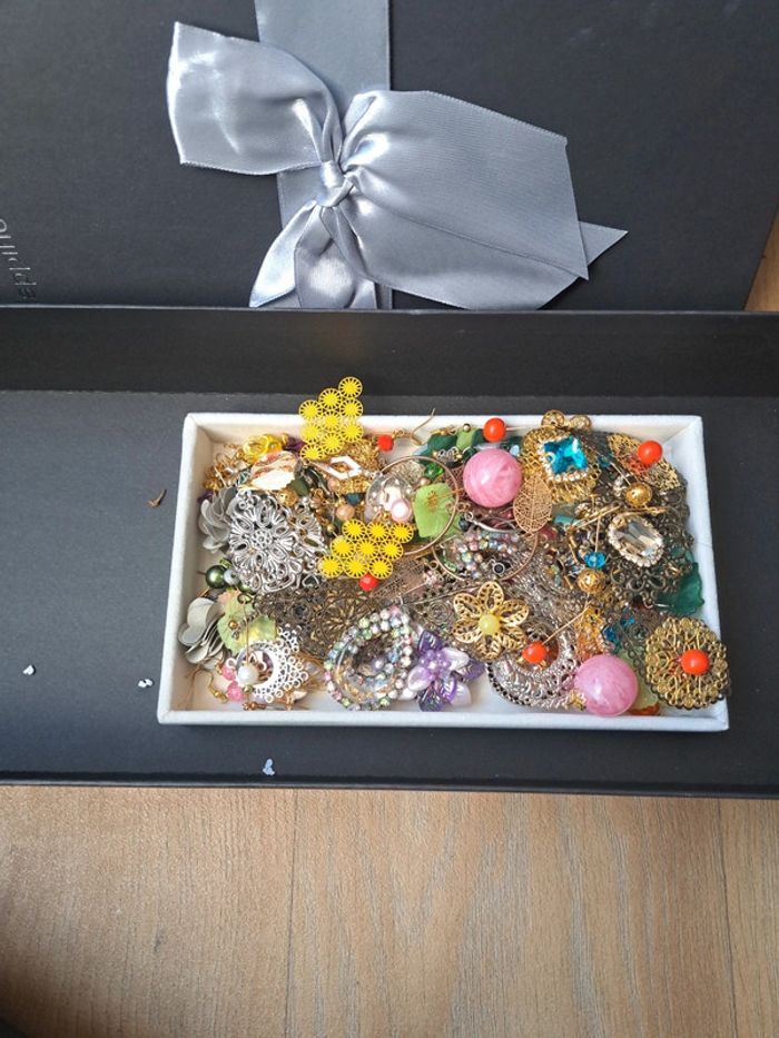 Lot de boucles d'oreilles pendante chic et élégante multicolore - photo numéro 2