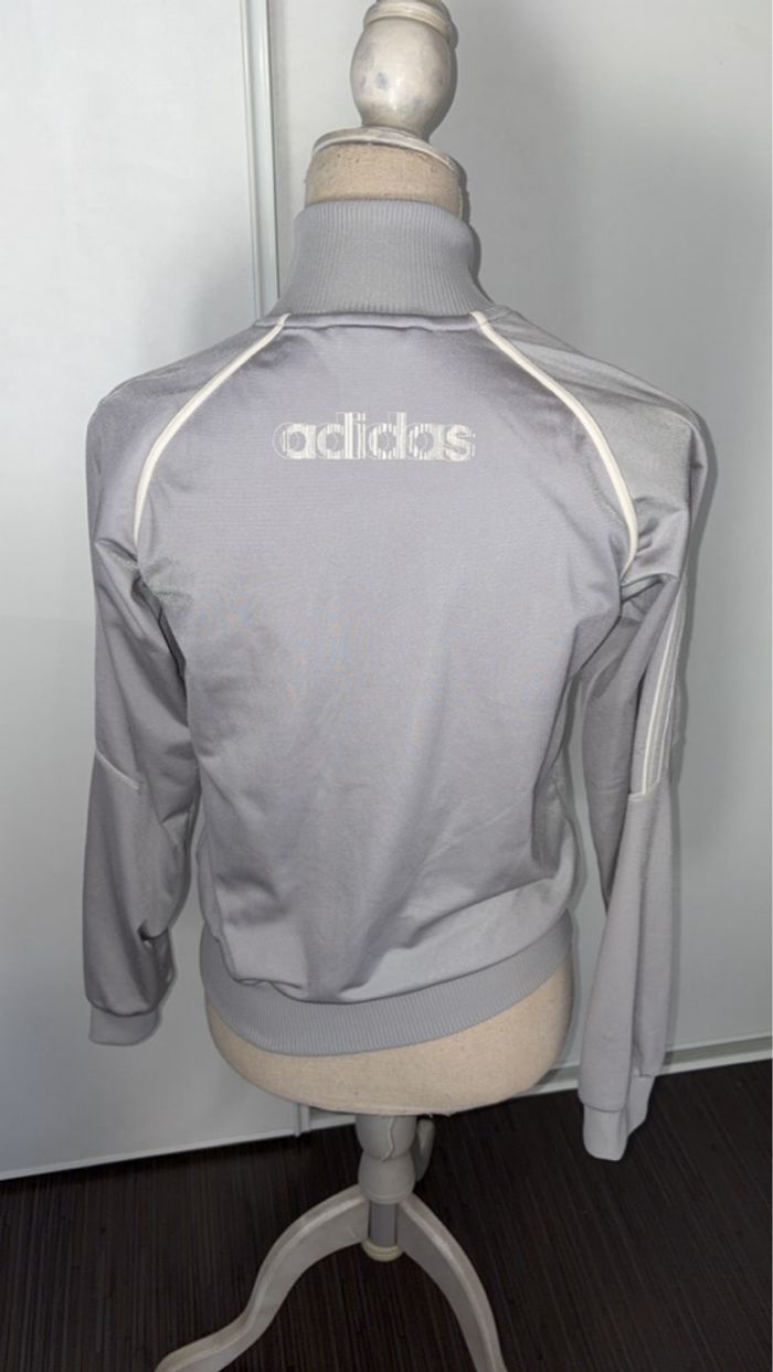 Adidas - Veste de sport vintage - Taille 14A/XS - Gris perle - photo numéro 3