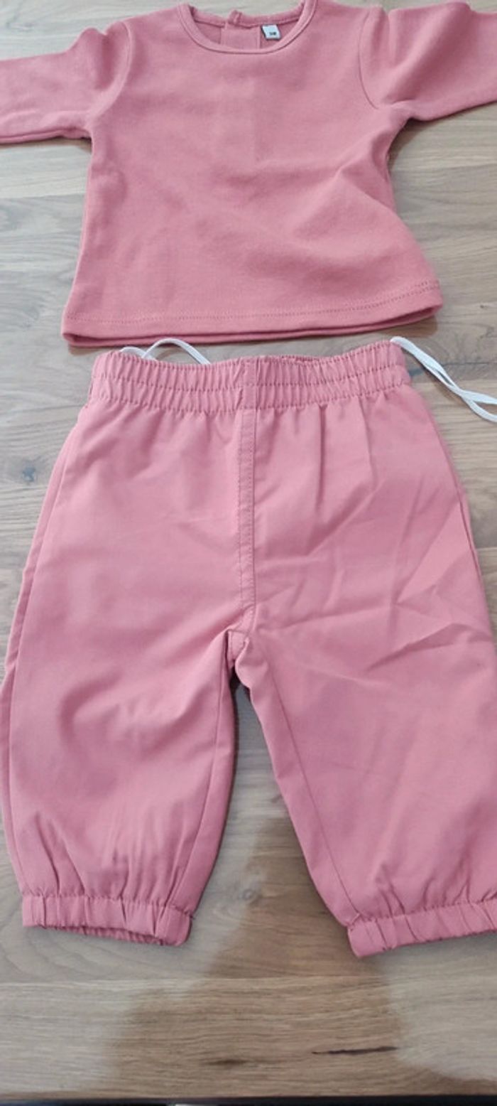Ensemble jogging rose bébé fille 3 mois - photo numéro 3