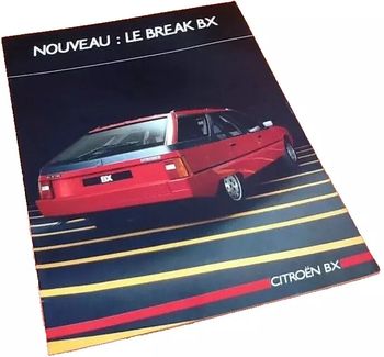 Plaquette publicitaire / Brochure de vente  (1986) Citroën BX Le Break BX
