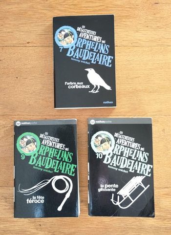 3 livres Les désastreuses aventures des orphelins Baudelaire
