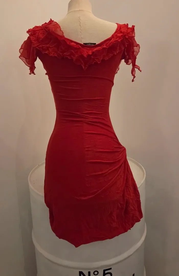 Robe rouge moulante asymétrique – Griffin – T. 36/38 - photo numéro 6