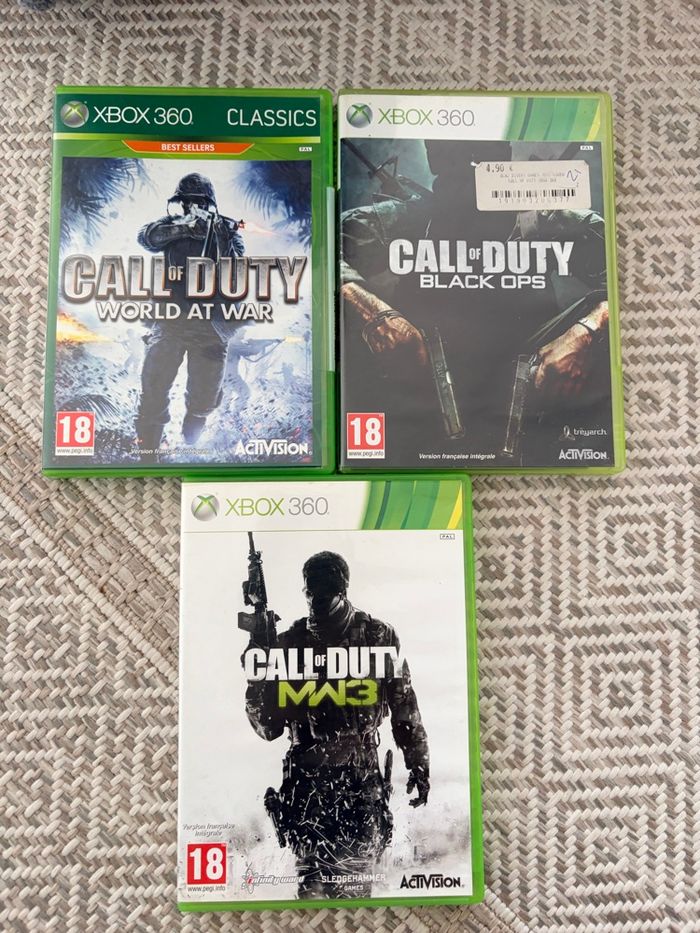 Jeux Xbox 360 call of duty lot - photo numéro 1