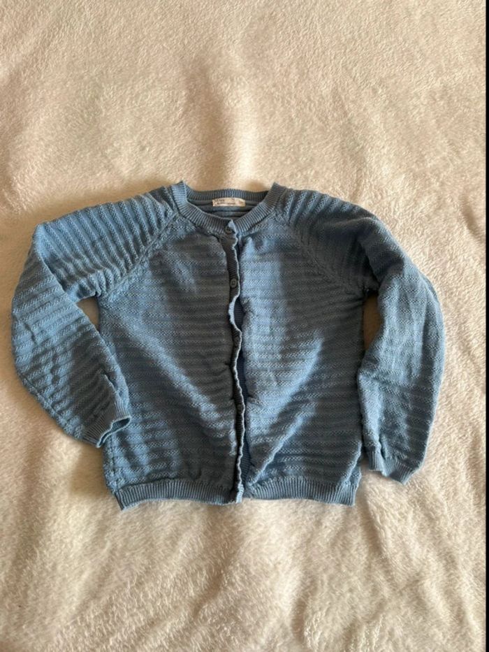Jolie gilet bleu neuf 3 ans fille - photo numéro 2