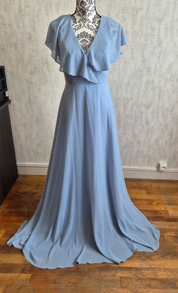 Robe de soirée bleu givre taille 38/M eva & lola