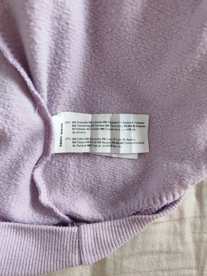 sweat à capuche lavande "meow" - photo numéro 4