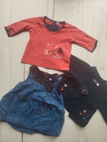 Superbe ensemble sergent major fille 3mois hiver