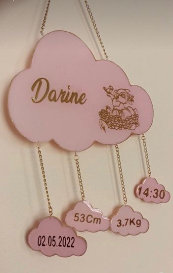 Nuage naissance en résine