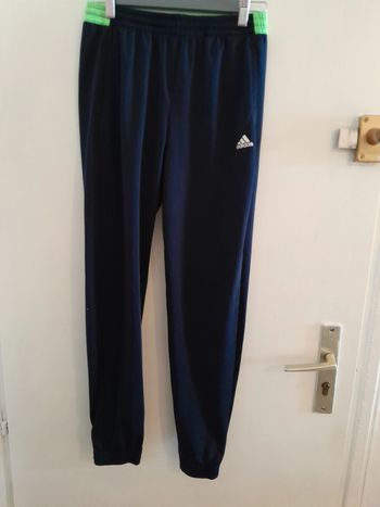 Bas de survêtement, bleu marine et vert, taille 13/14 ans
