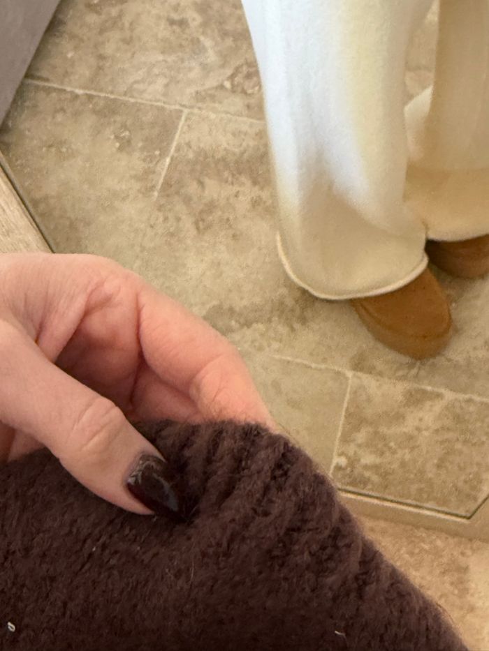 Gilet - Marron Chocolat - A Boutonner - Décontracté - Cocooning - Automne - photo numéro 3