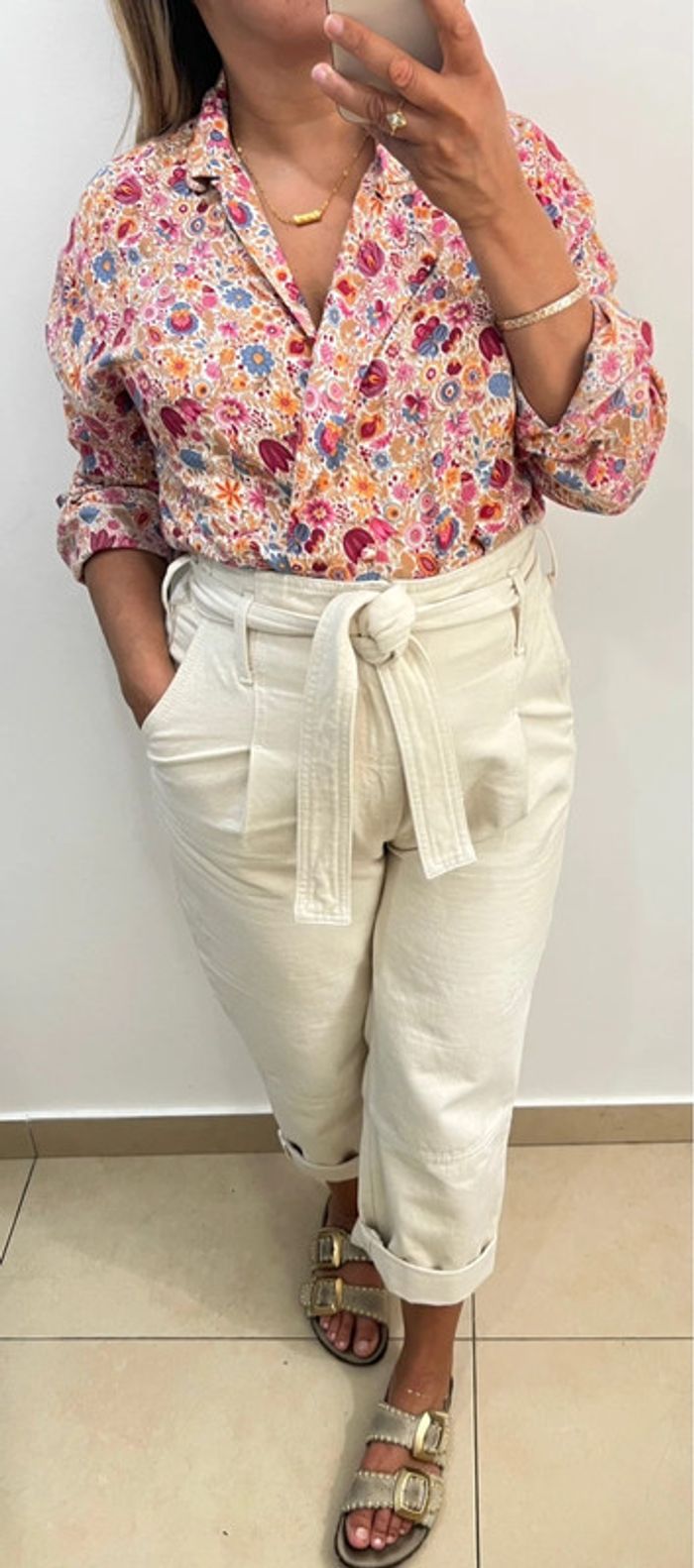 🌺 Chemise à fleurs style vintage Taille 38/40 - photo numéro 4