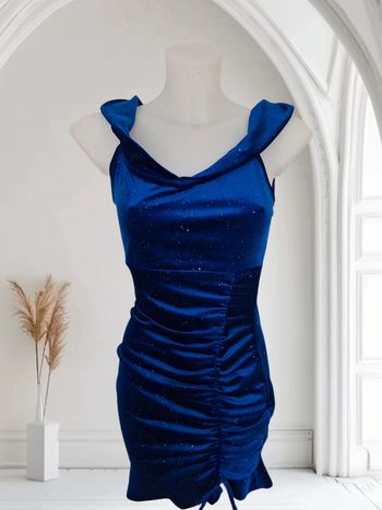 Robe bleue pailleté près du corps 38