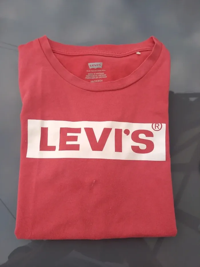 Tee shirt Fille Levi's Rouge - photo numéro 2