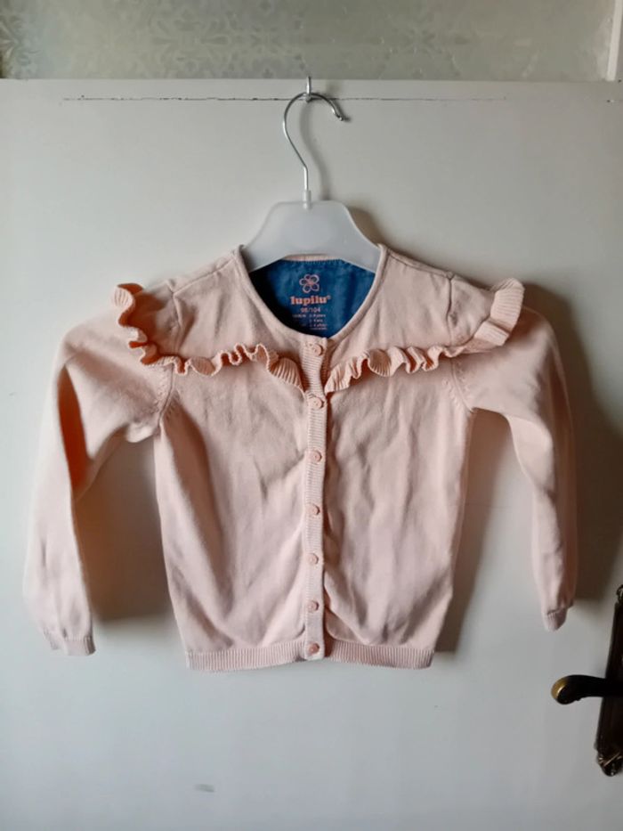 Gilet rose pâle lupilu 98-104 cm