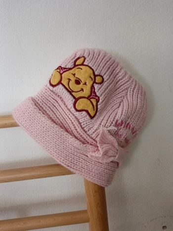 Bonnet winnie l'ourson rose