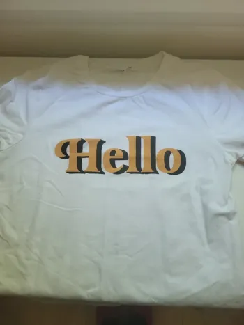 Tee shirt Hello blanc 10 ans