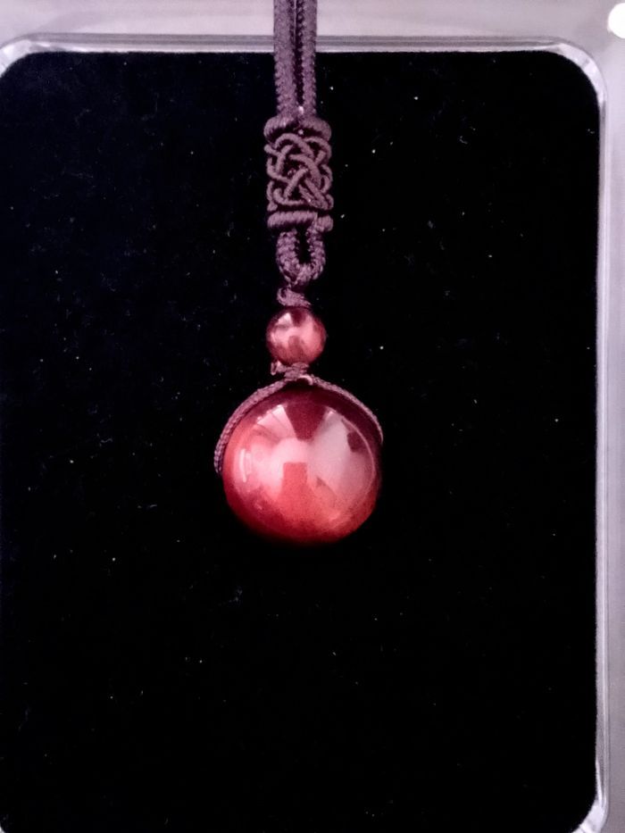 Collier corde réglable + pendentif spirituel - photo numéro 1