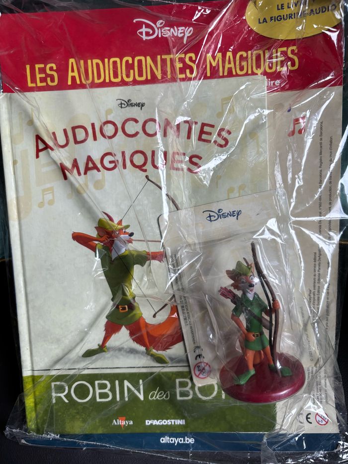 Figurine + Livre Robin des Bois n 19 Les Audiocontes Magiques Disney Altaya