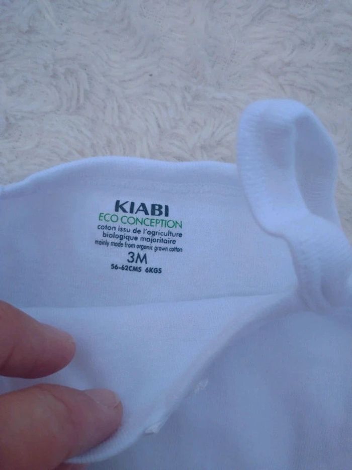Lot de 3 bodies bretelles Marcel Fille 3 mois Cœur Kiabi Eco conception 100% coton bio - photo numéro 17