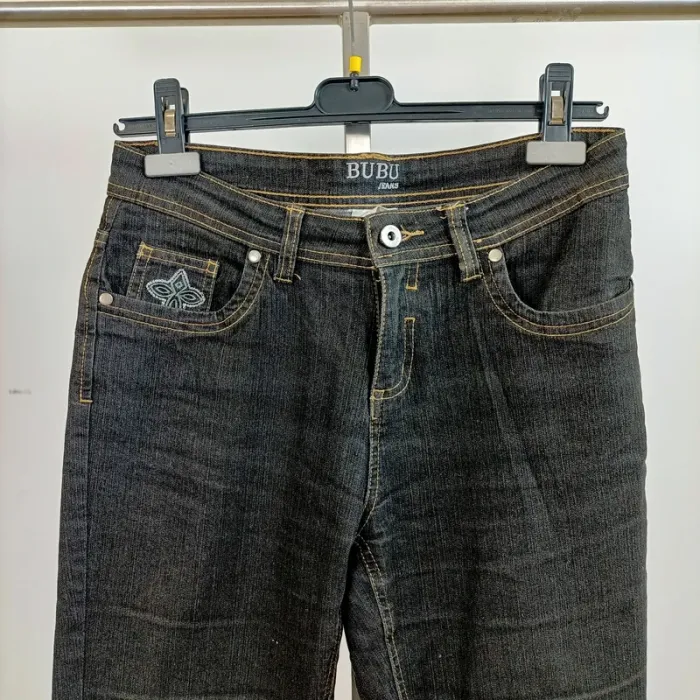 Jean noir Bubu Jeans brodé – Taille 40 A721 - photo numéro 2